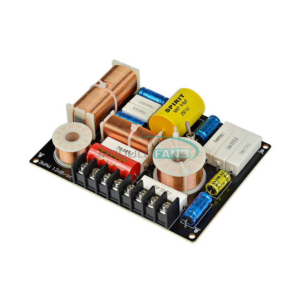 3 Way Crossover Audio  Speakers Frequency Divider 280W Bass Midrange Treble
