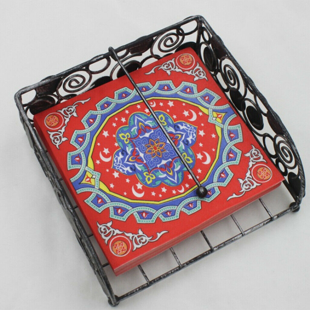 20 Pieces Disposable Paper Napkins Colorful Serviettes for Muslim Holiday