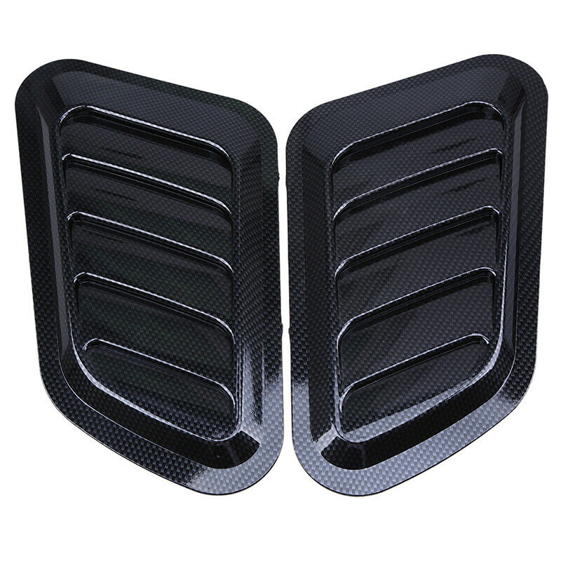 Universal Carbon Fiber Look Car Air Flow Intake Bonnet Decorative Vent Hood