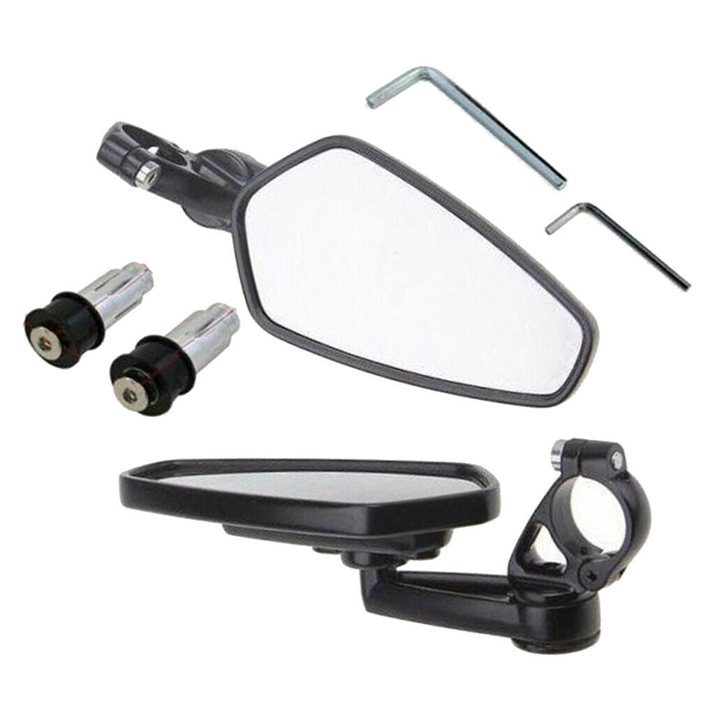 2pcs Oval CNC Motocycle Side Rearview 22mm Side Mirror 360 Degree for ATV