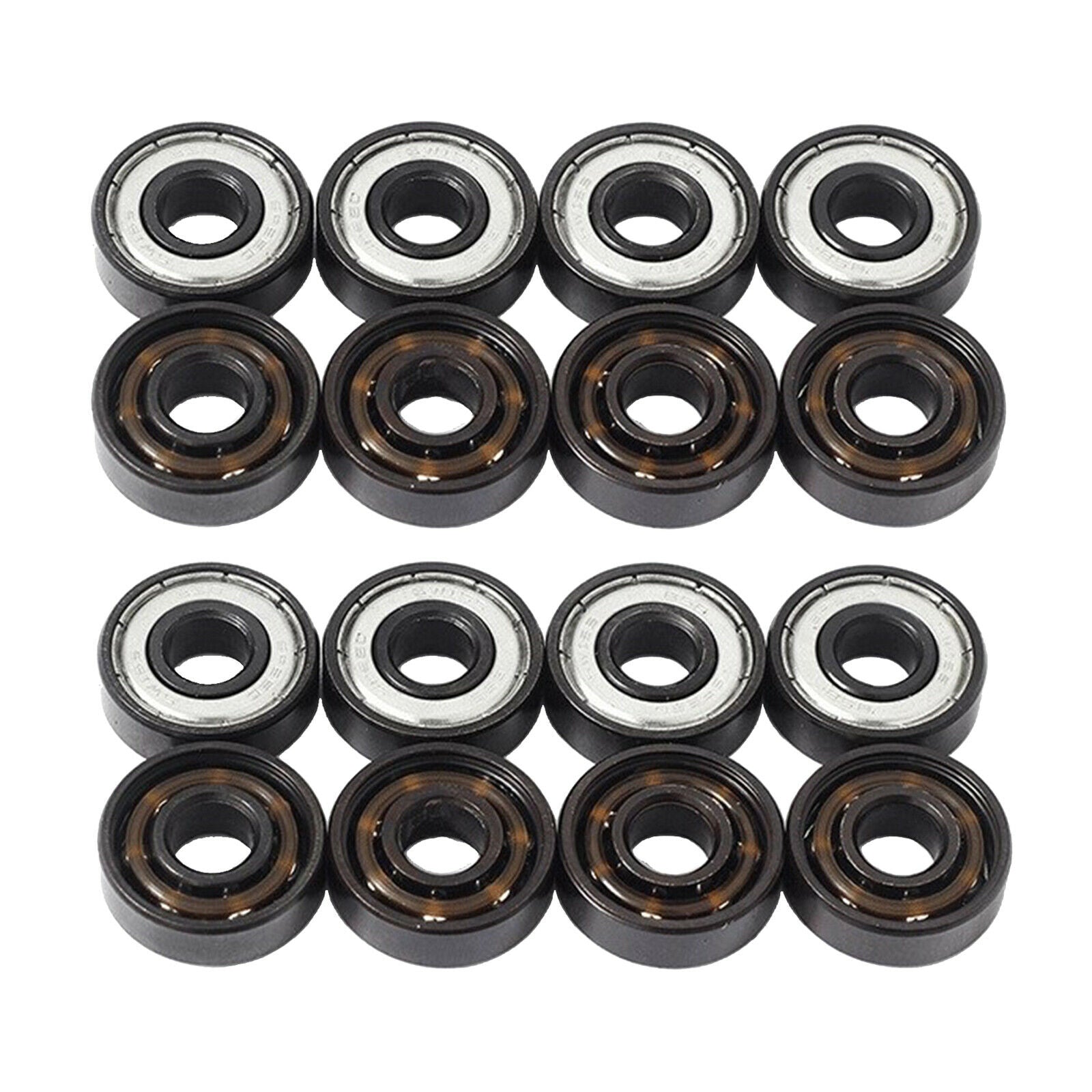 16x Replacement 608 Skateboard Bearings Precision for Longboard Scooter