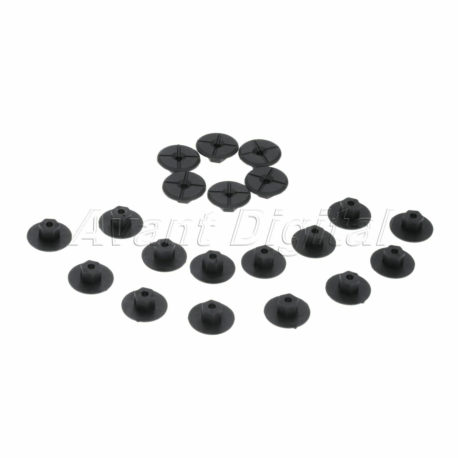10 X Black Plastic UNTHREADED Nuts clips Fastener Fender Rivets For Mercedes