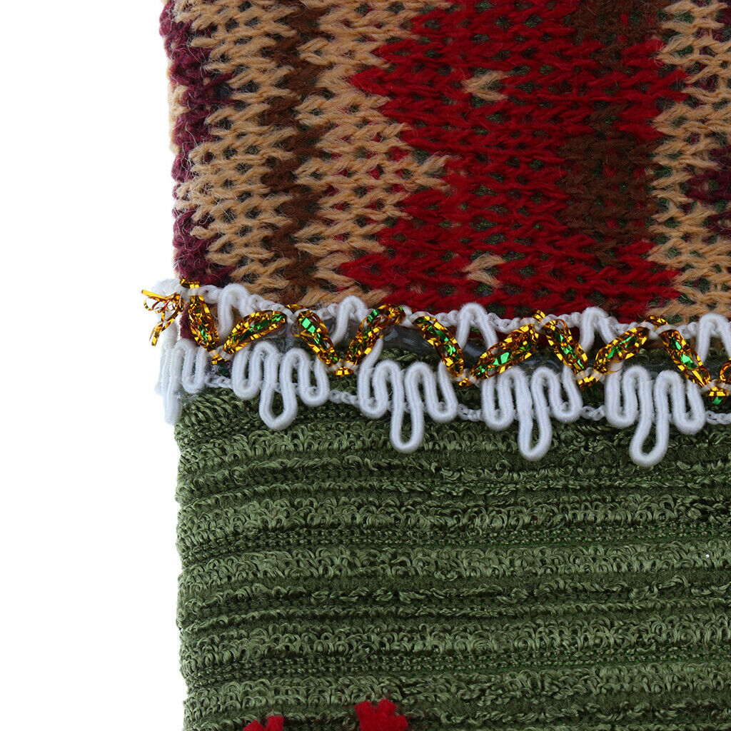 Santa Claus Pattern Christmas Stocking Sock Xmas Holiday Decoration Gift