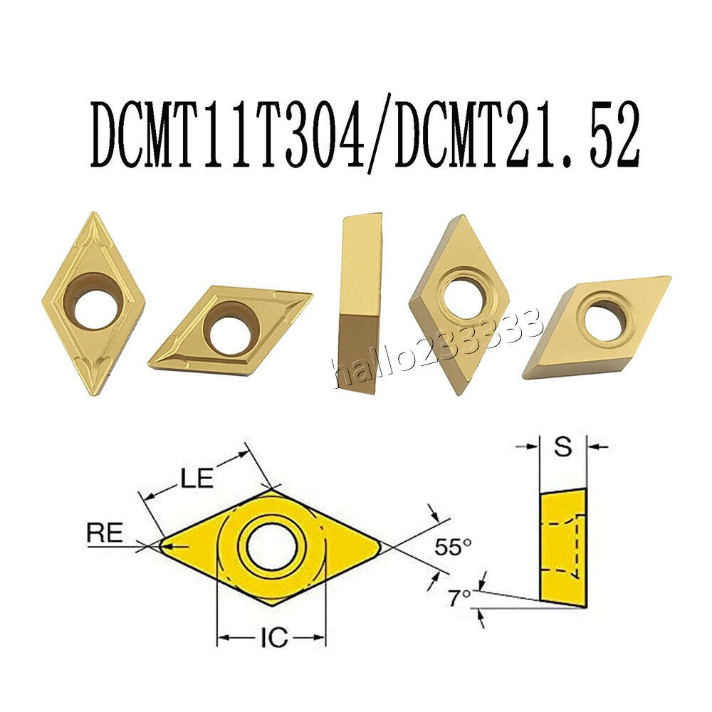 SDJCR1212H11 CNC Lathe Bar Turning Tool Holder + DCMT32.51 BP010 Carbide Inserts