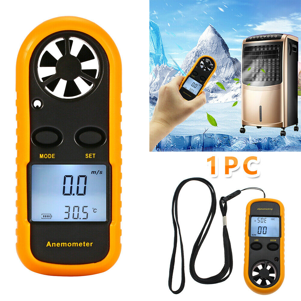 Handheld Mini Digital Anemometer, Wind Speed and Temperature Anemometer