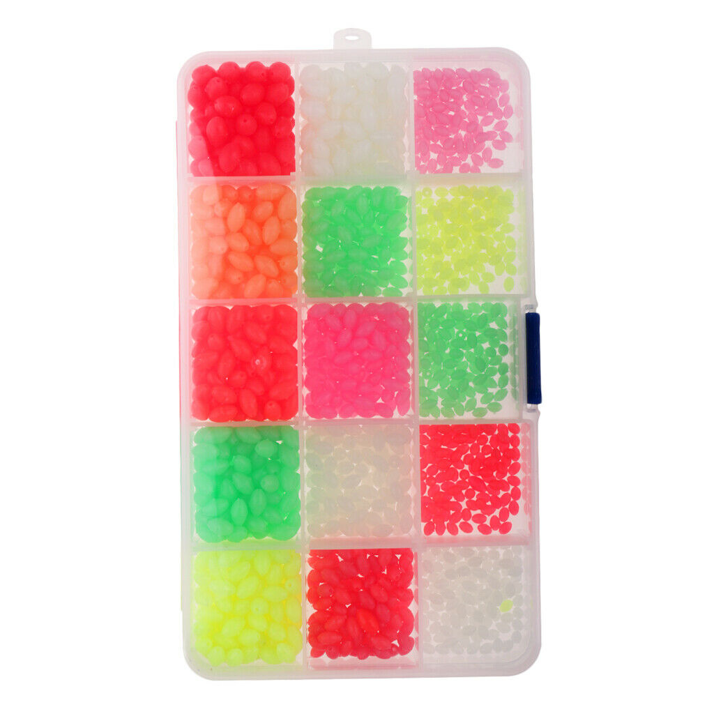 Fishing Lure Beads Luminous Colorful Oval Round Shaped Fishing Lures Beads In