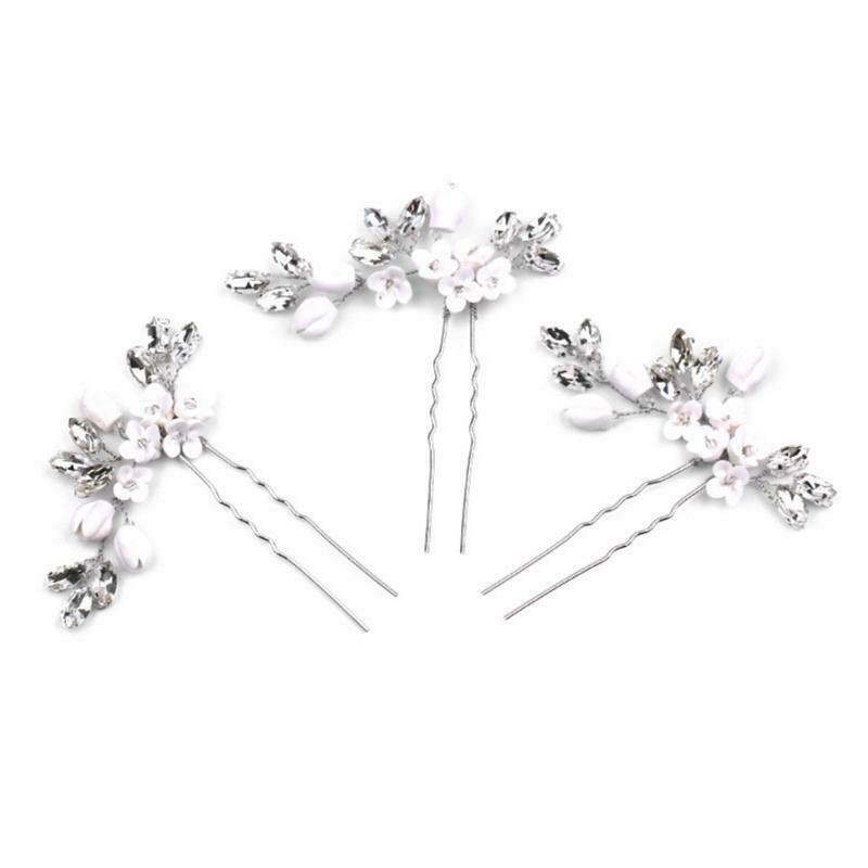 Bride Hairpins Wedding Luxury Decoration Headwear Jewelry Floral Elegant Stick