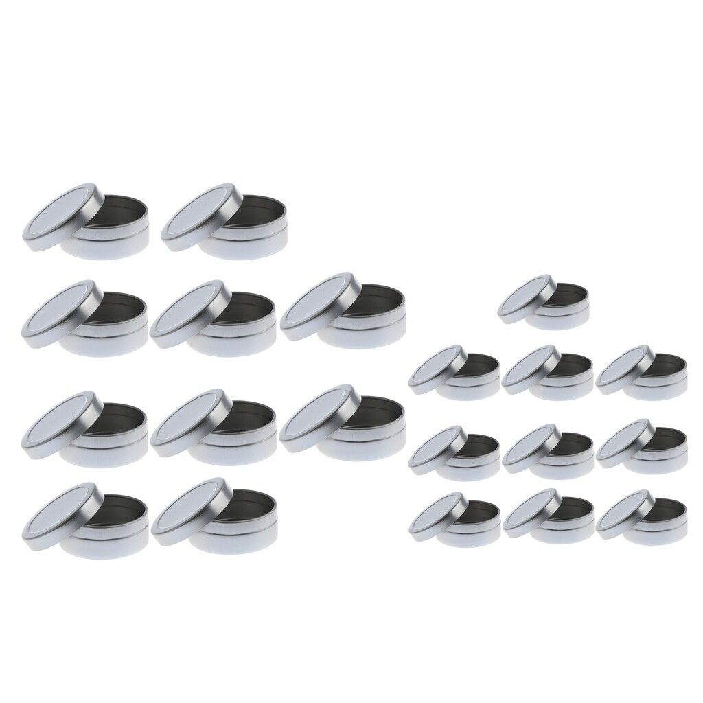 20PCS 10/20ml Empty Cosmetic Pots Lip Balm Container Jar Pot Aluminum Tins