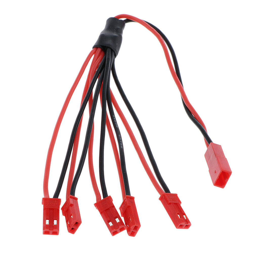 Female to Male 1 to 5 Servo Steering Gear Extension Y Cable Line 2-Color