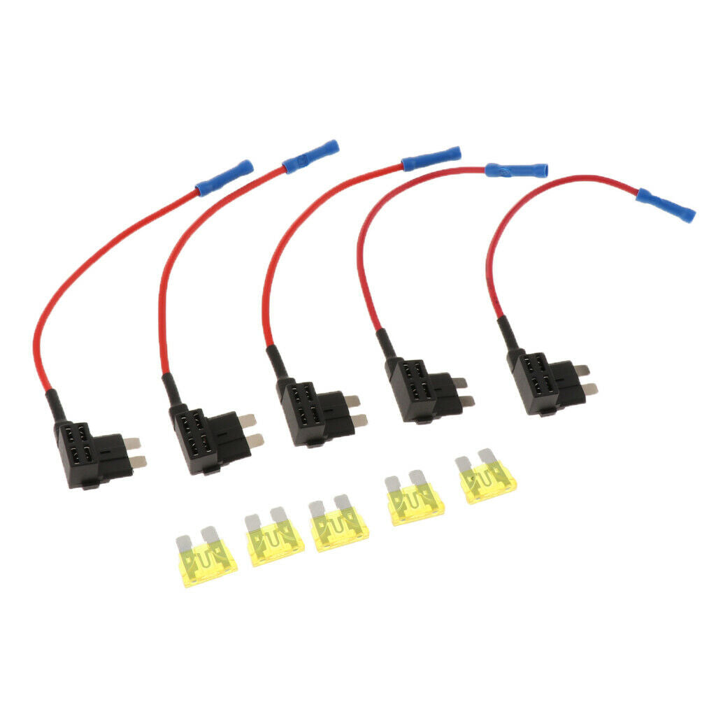 Waterproof In Line standard Blade Fuse Holder fuses+20A Amp kit car boat rv