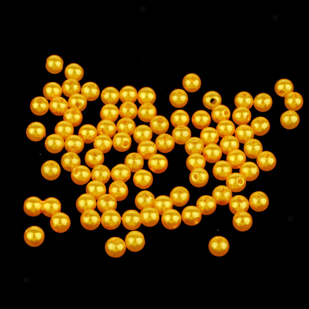 60 Pieces Carp Lure Fishing Beads Round Floating Fishing Beads Golden