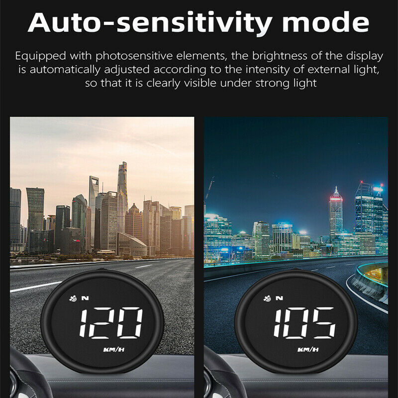 12V-24V Car Motorcycle Clock LED Luminous Speedmeter Circular Display KM/H MPH