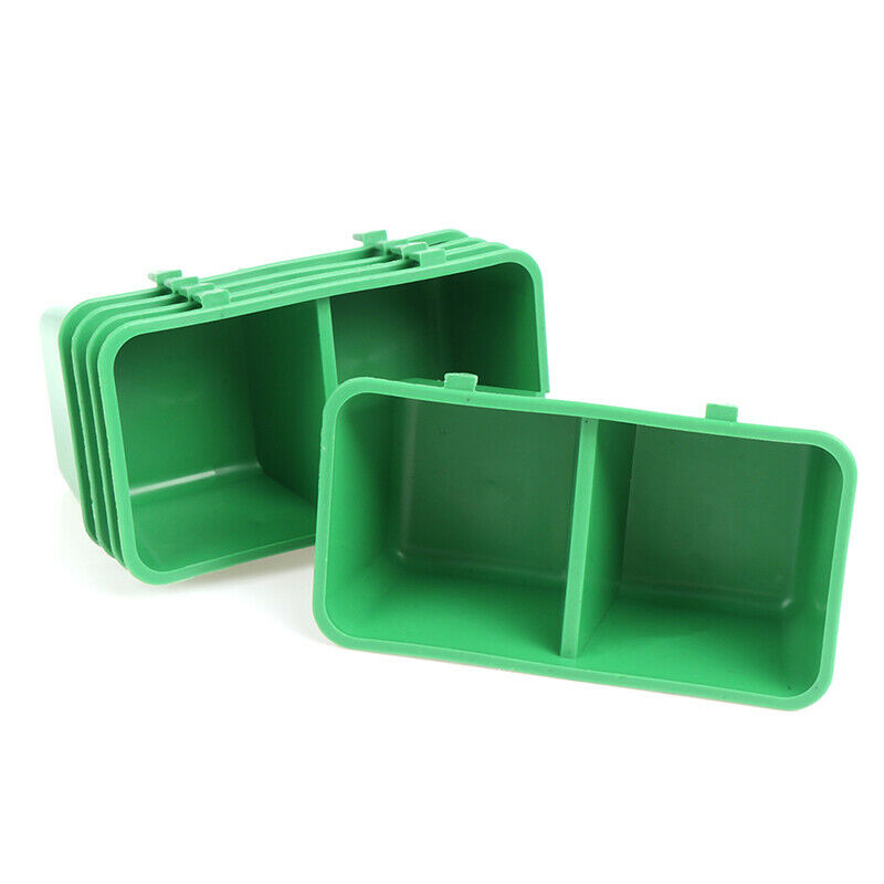 5pcs 2 in 1 Parrot Food Water Bowl Dual Feeding Cup Plastic Pigeons Cage .l8