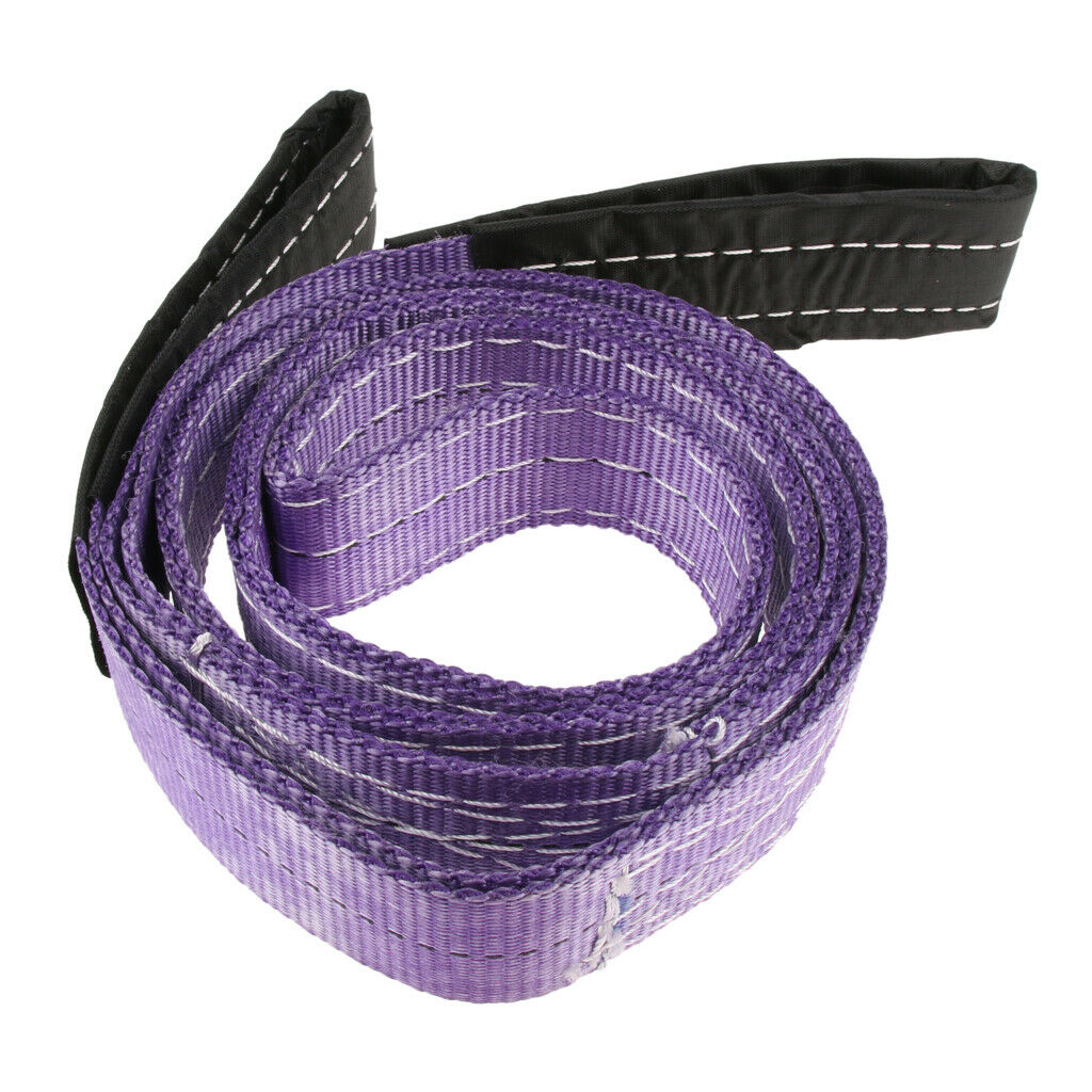 2x 2 Meter/ 6.6ft x 1000kg Double-layer heavy duty Tow Strap Rope Lifting Towing