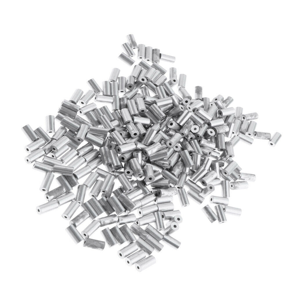200 Pieces Aluminum Crimp Sleeves Single Barrel Aluminum Tube Connector