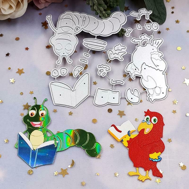 Caterpillar Parrot Metal Cutting Dies Stencil DIY Scrapbooking Album Paper Card