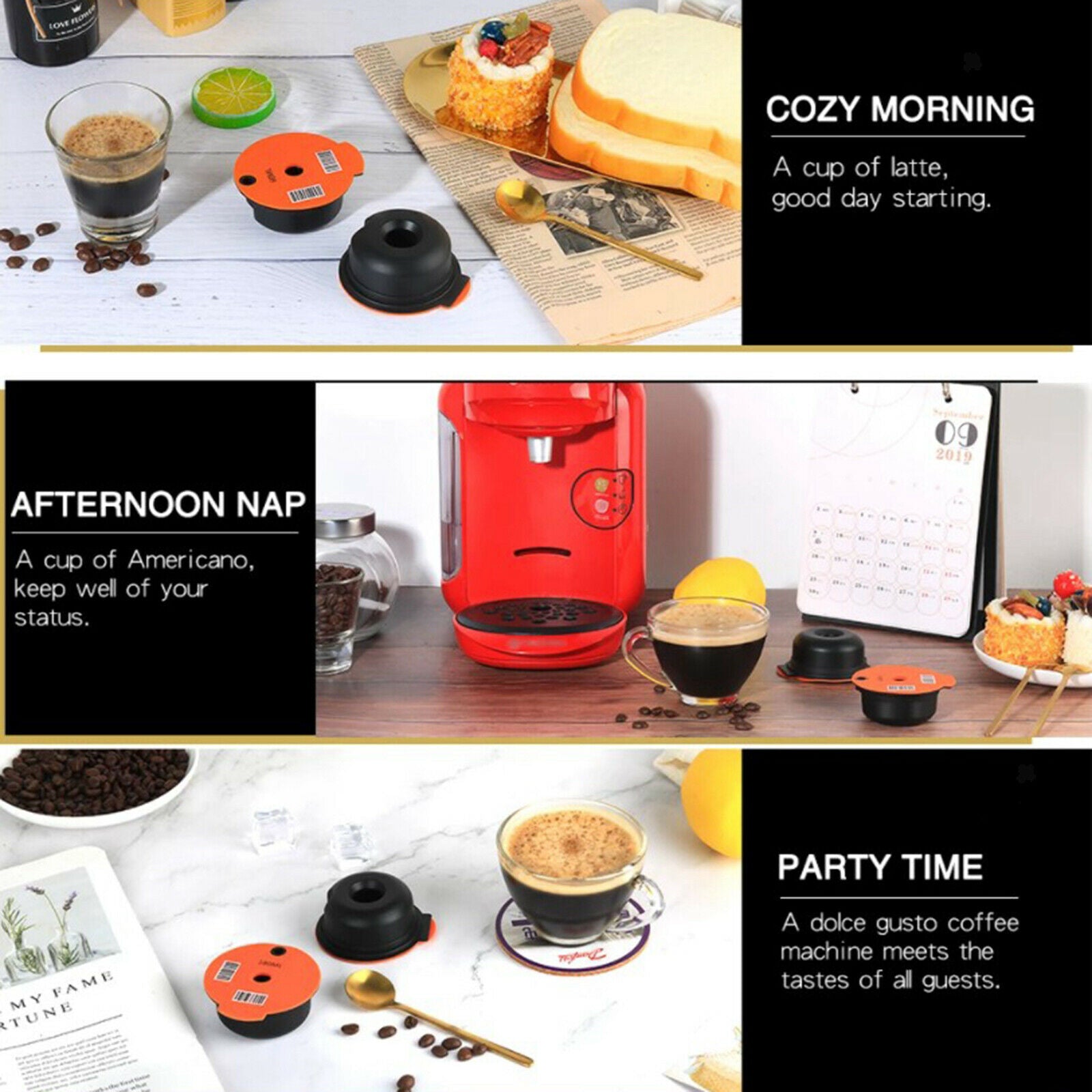 Washable Reusable Coffee Capsule Pod for Bosch   Coffee Maker 180ml