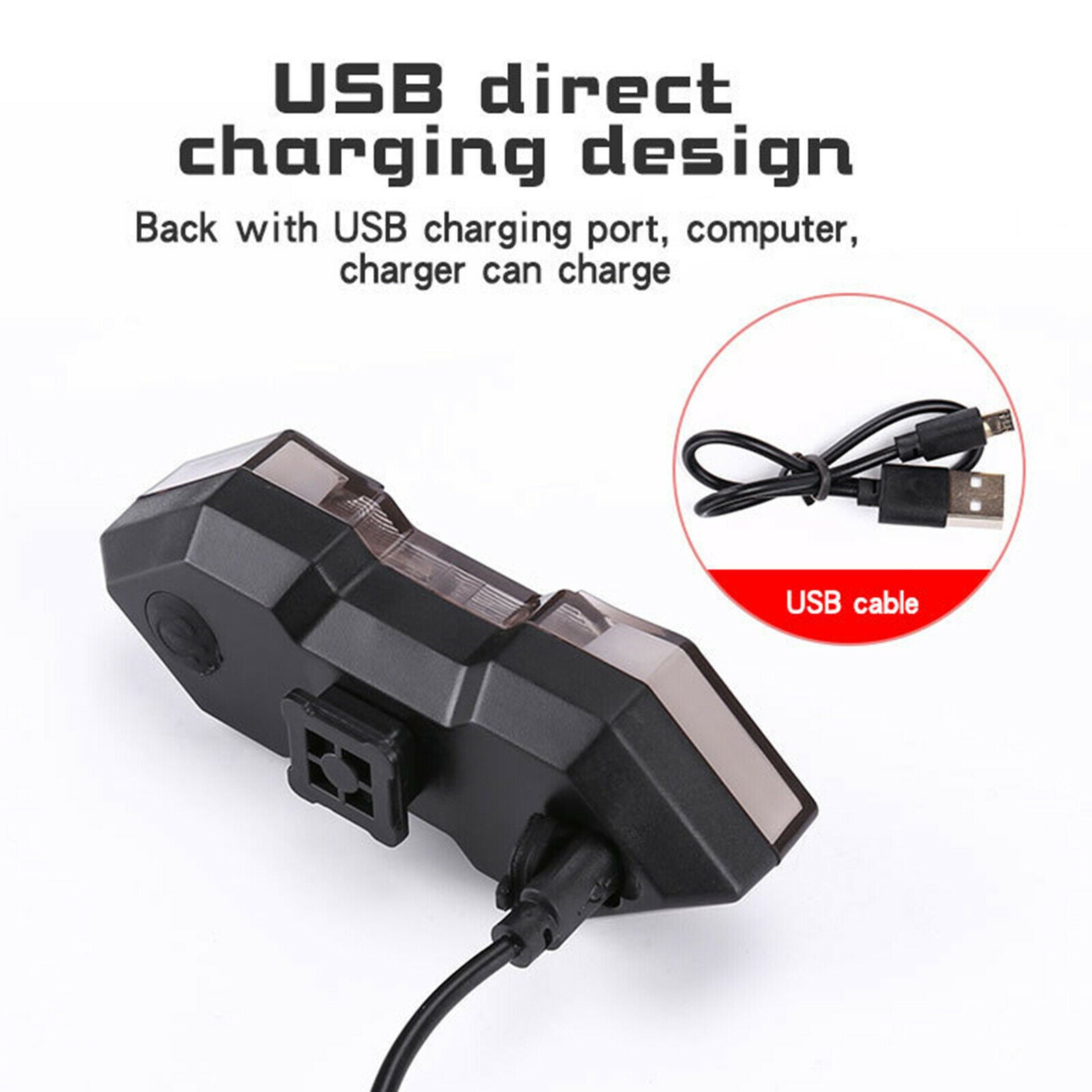 Bike Tail Light with Turn Signals Indicator Rear Light Rechargeable Safety
