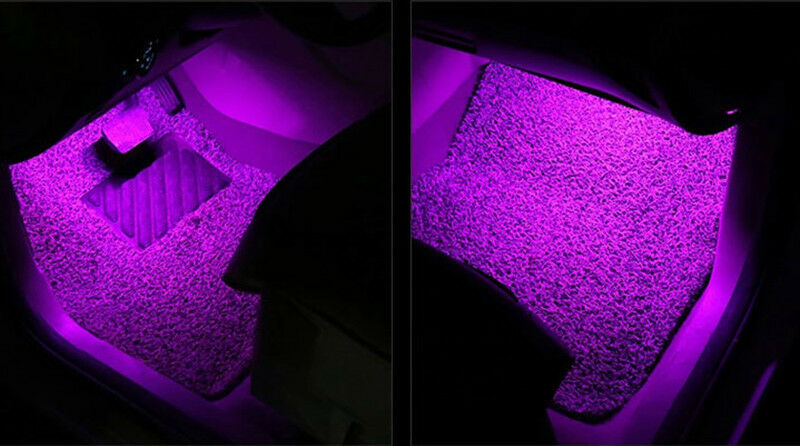 8pc 12V 15 LED 30cm Car Vehicle Motor Flexible Waterproof Strip Light SMD Purple