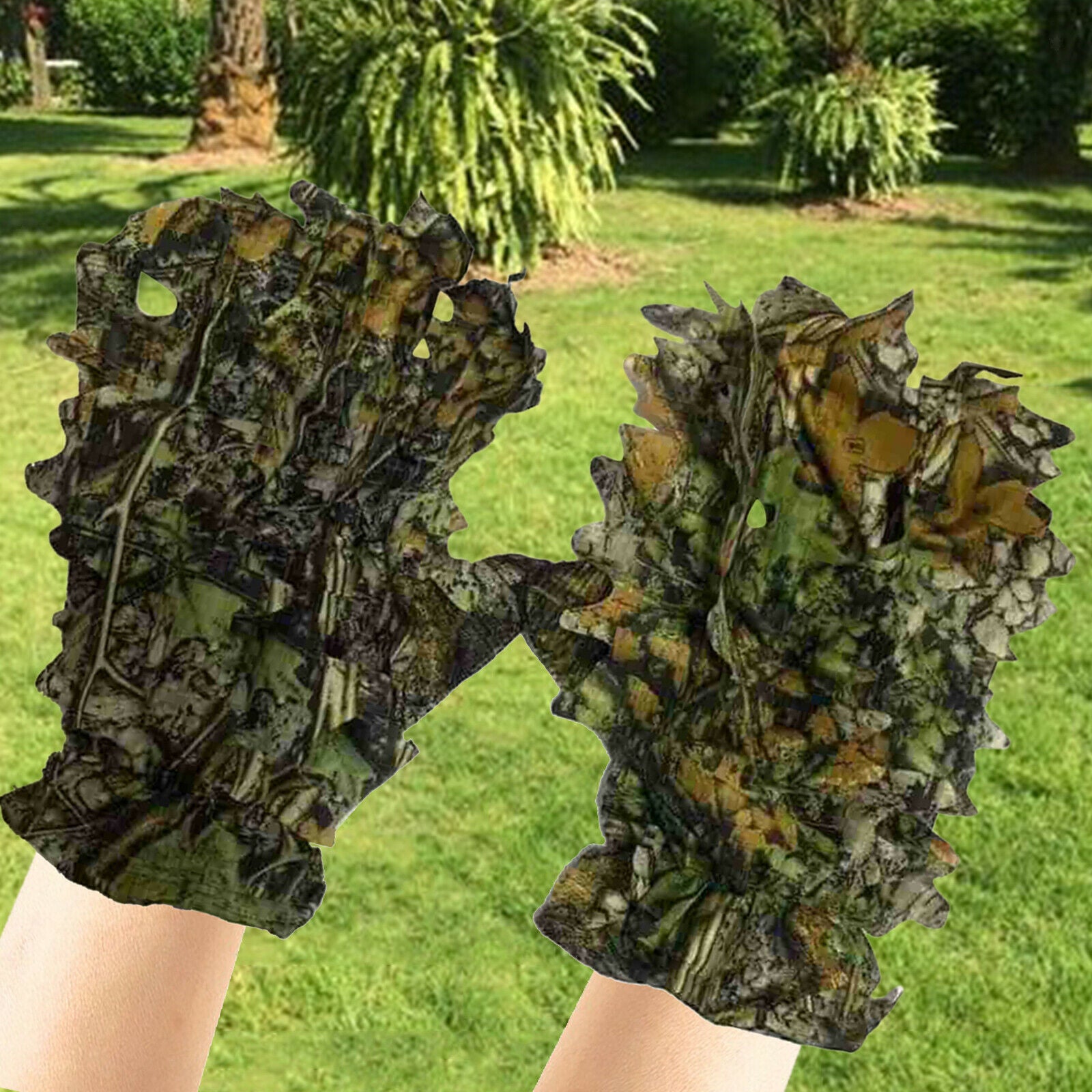 1 Pair Outdoor Camouflage Gloves CS Gaming Cycling Hunting Lightweight