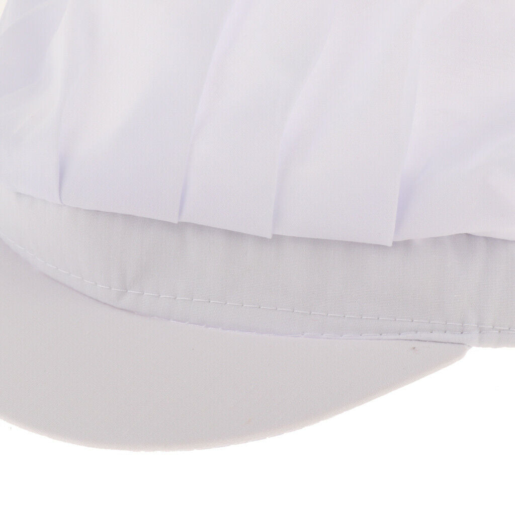 2xWhite Breathable Top Catering Baker Chef Chef Hat  Adjustable