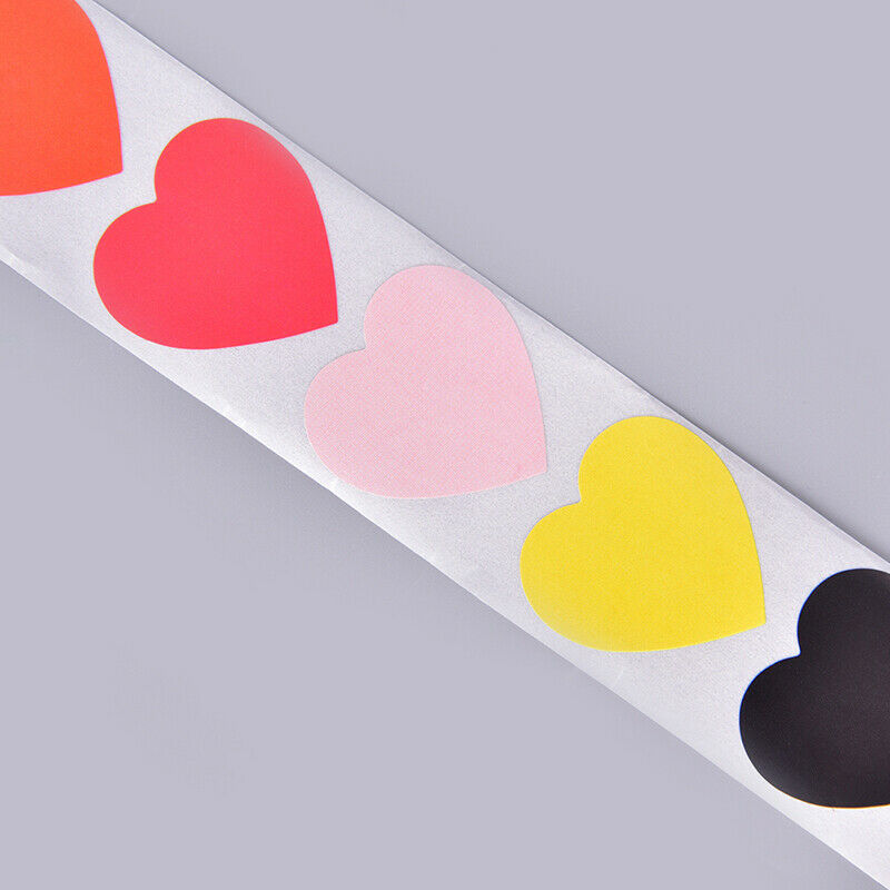500 Pcs Chroma Heart Labels Stickers Color Code Dot Labels Stickers Chris.l8