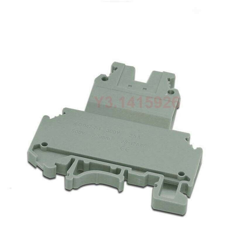 50Pcs UKK3 DIN Rail Double Level Dual Row Terminal Block Kit 500V 25A 28-12AWG