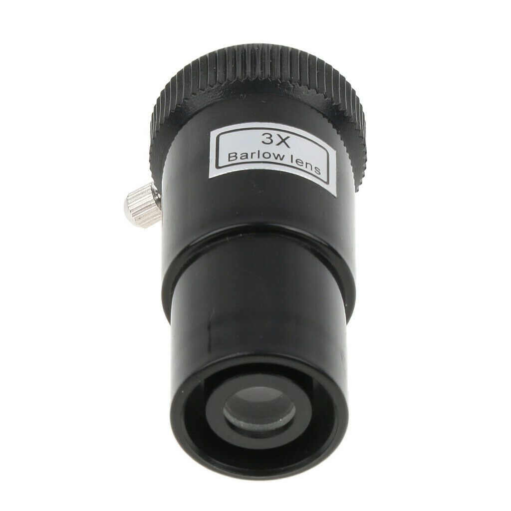 Plastic 3X Barlow Lens 0.965inch for Astronomical Telescope Eyepieces Black