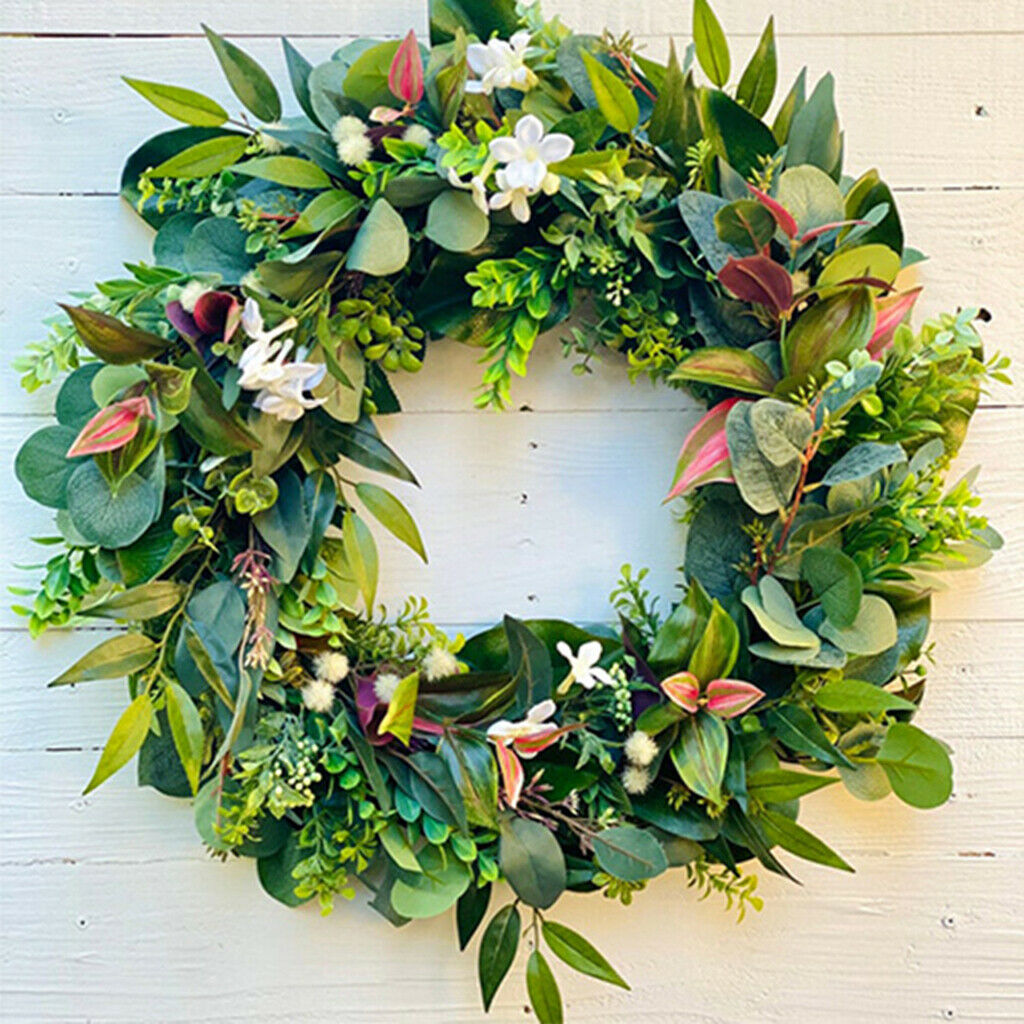 Eucalyptus Wreath Front Door Window Garland Party Christmas Decor Photo Prop