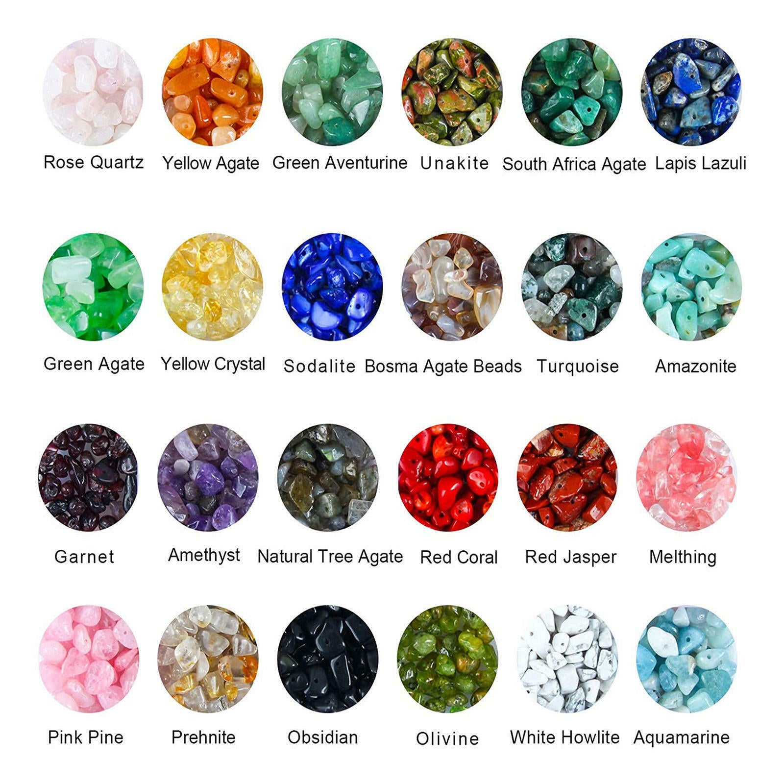 Colorful Crushed Stone Bead for DIY Bracelets Jewelry Making Gift Supplies