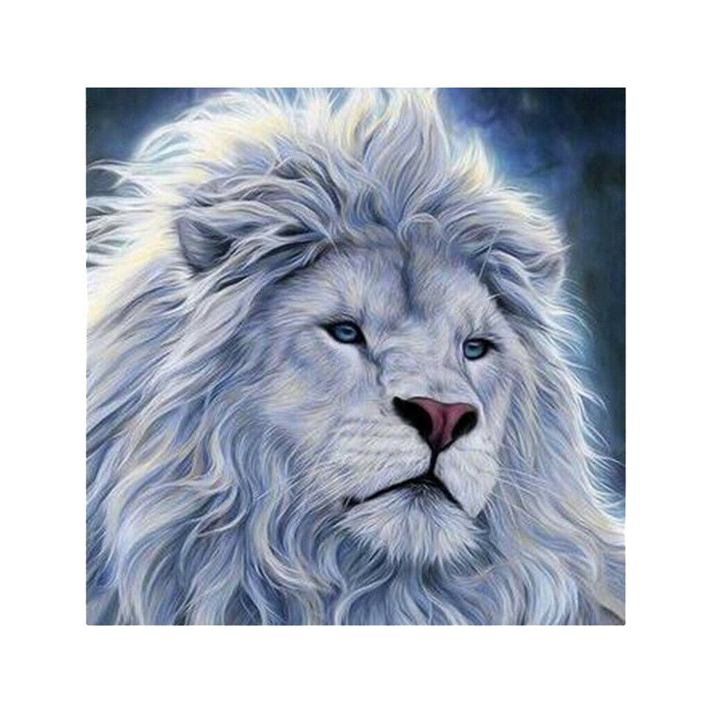 Cute Cartoon Crystals Embroidery Kits Arts for Home Wall Decor White Lion