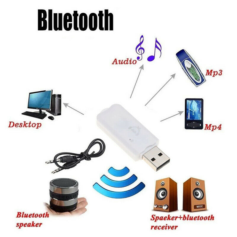 USB Bluetooth Receiving Wireless Audio Adapter Stereo With Micropho.l8