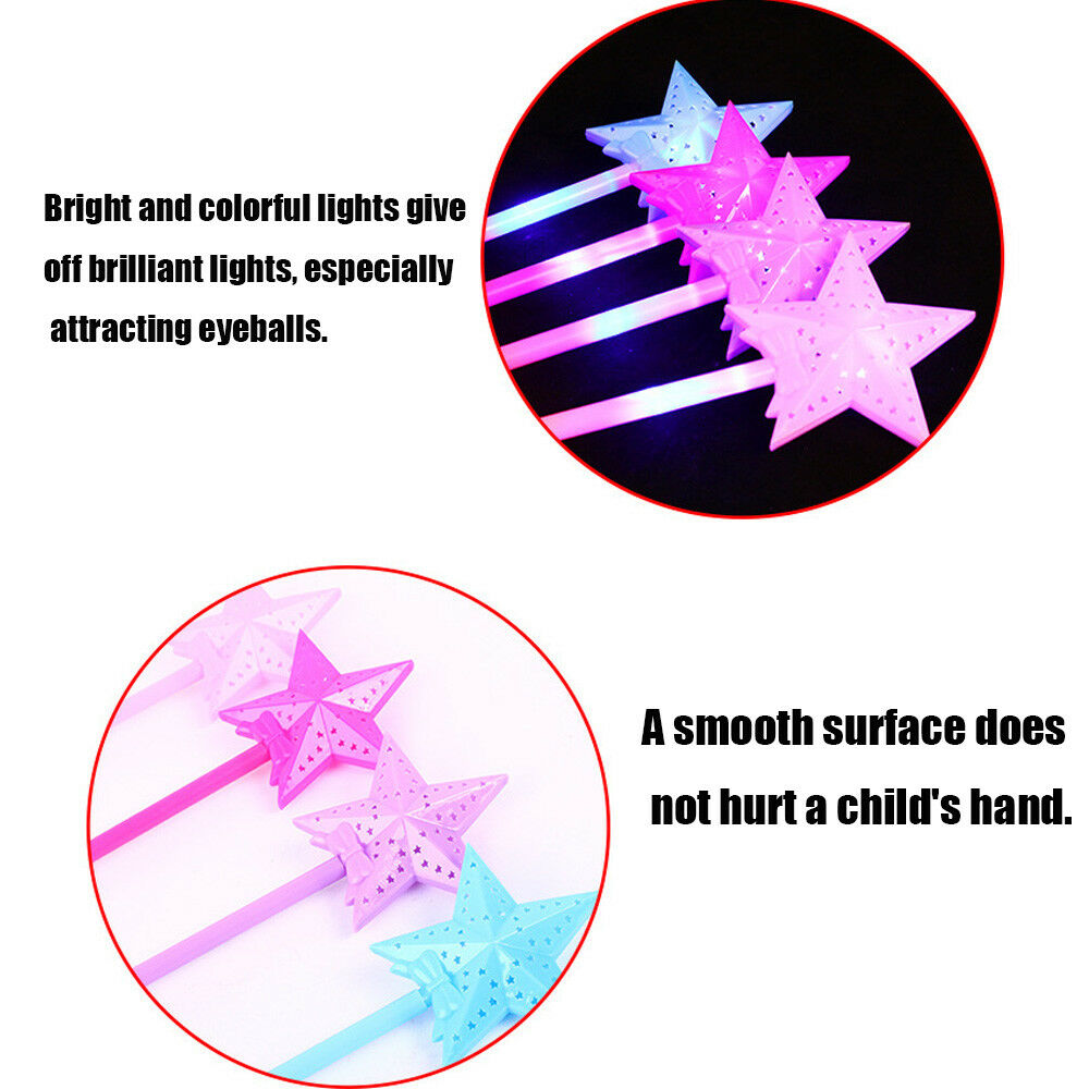 LED Magic Star Stick Flashing Lights up Glow Sticks Party Concert Luminous Xmas^