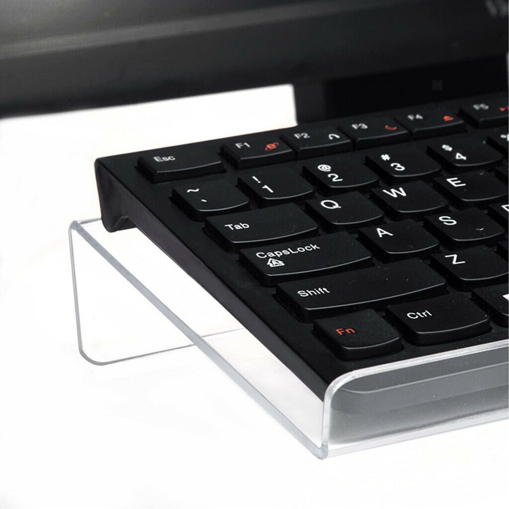 Acrylic Tilted Keyboard Stand Riser for Office Desk, Home Table