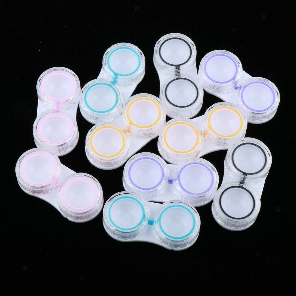 10pcs Travel Contact Lens Cases, Travel Kit Case Easy Carry Mini Box Container