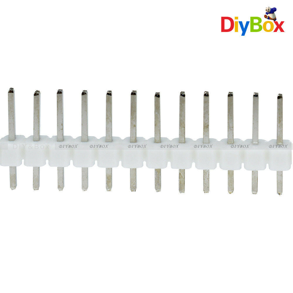 10PCS White 40Pin 1x40P Male Breakable Pin Header Strip Connector Row 2.54mm