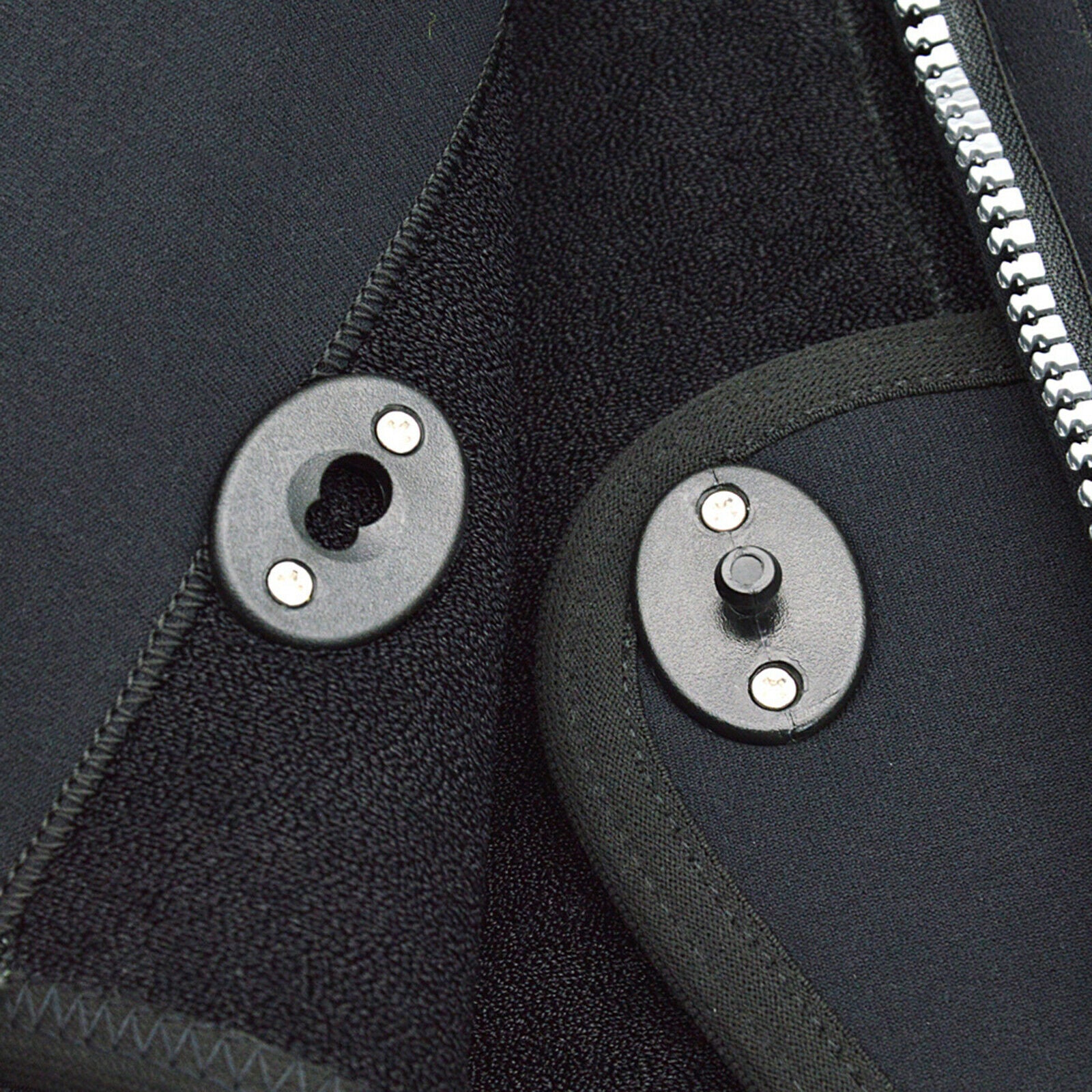 Fastener for Split Diving Suit Swimming Snorkeling Suit Slide Buckle Black