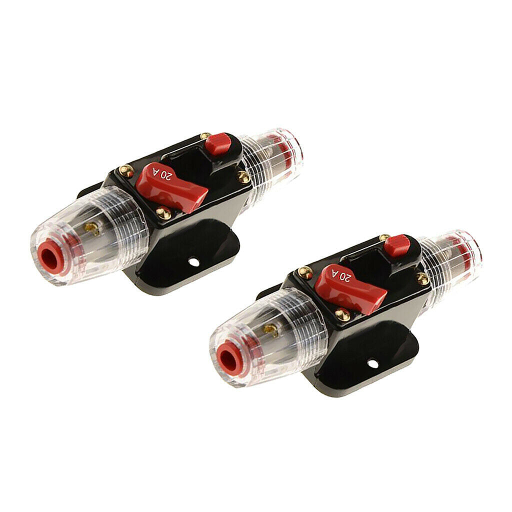 2x 20A DC 12V Home Car Auto Circuit Breaker Fuse Reset Inverter New