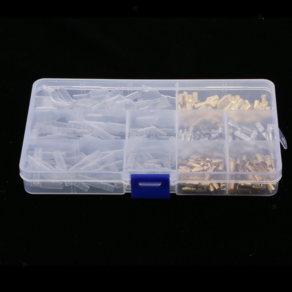 60 Kits 4mm Male Female Terminals Wire Connector With Cover For Car