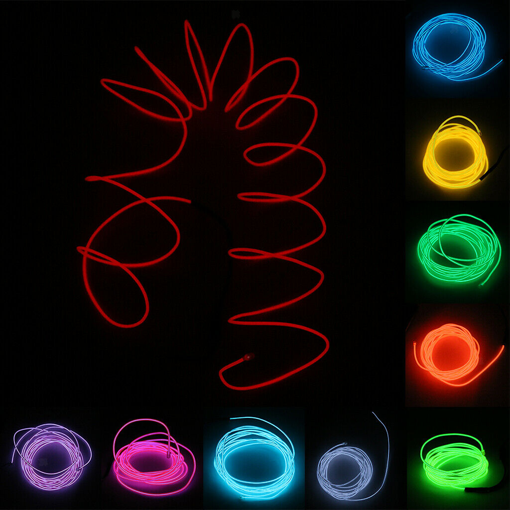 Set Of 2 5M EL Cable Neon String Light Wire Wire LED Light Wire Lighting