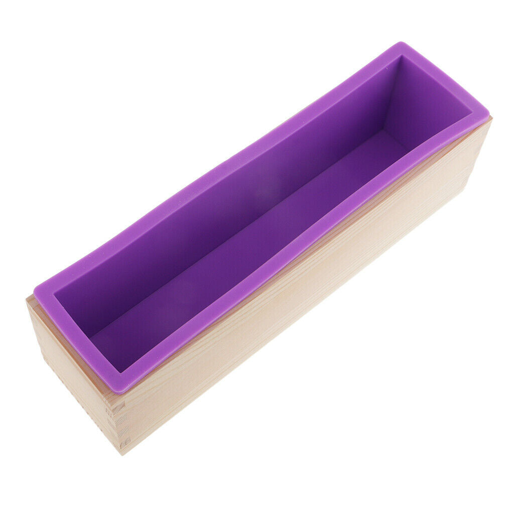 2x Wood Soap Cutter Mold Wire Slicer + DIY Silicone Soap Making Loaf Mould
