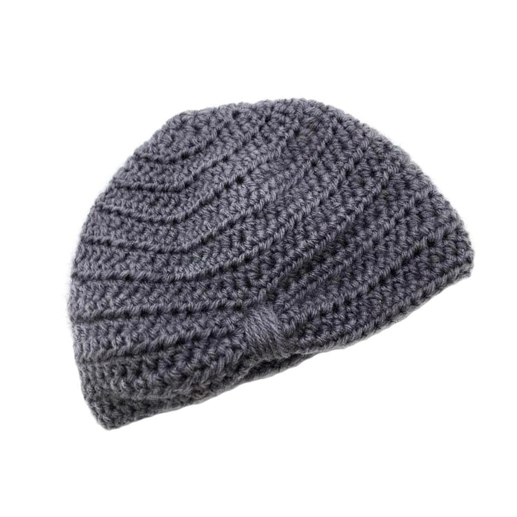 Handmade Childrens Girls Boys   Winter Hat Warmer Knitted   Grey