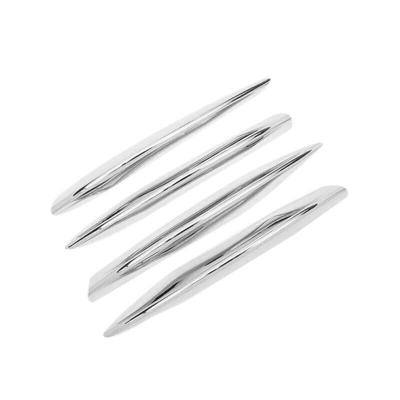4Pcs Car Chrome Front Bumper Spoiler Fog Lamp Grille Trim Cover for  C-ClassN8E6