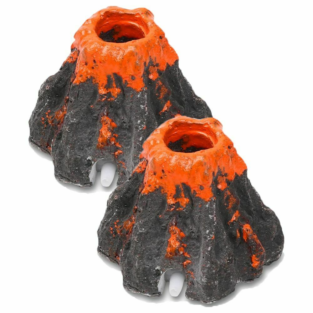 Fish Tank Ornament Decorations Air Bubble Stone Oxygen Pump Volcano Shape