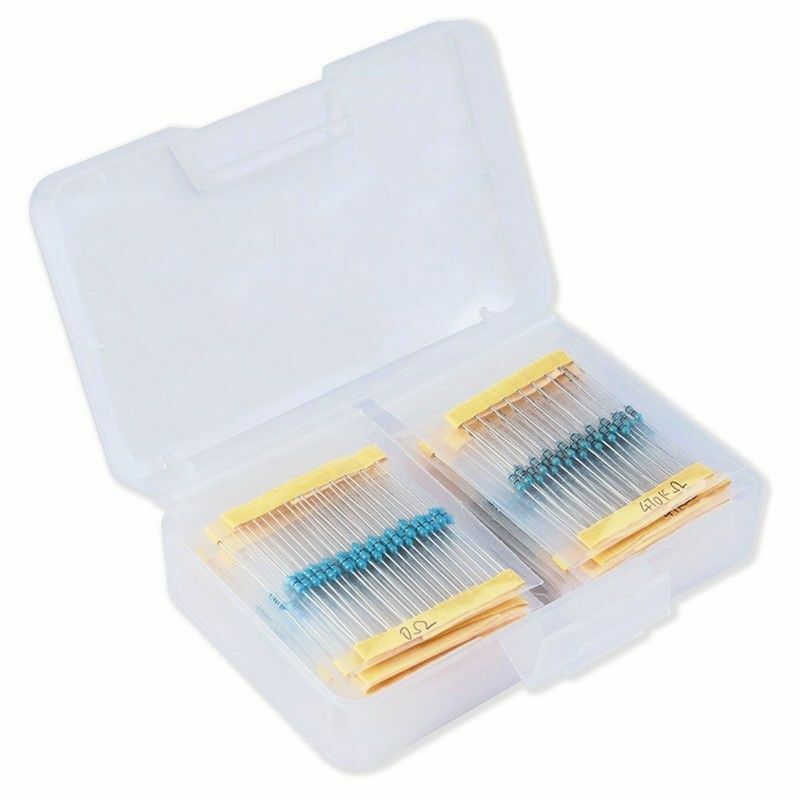 17 Values 1% Resistor Kit Assortment, 0 Ohm-1M Ohm (Pack of 525), Pin (0.02 G5V0