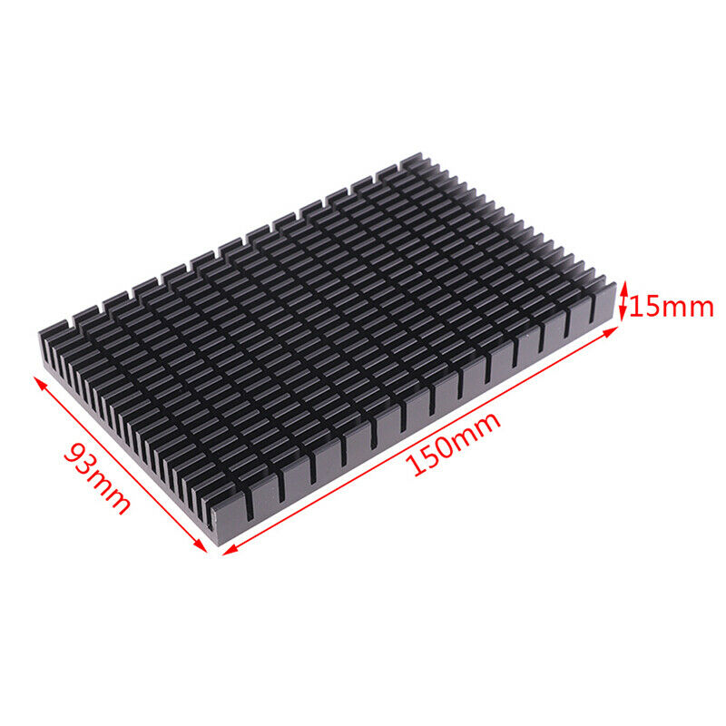 150*93*15MM Heating Panel Heat sink Aluminum Heatsink Plate Black RadiatorJ&DD
