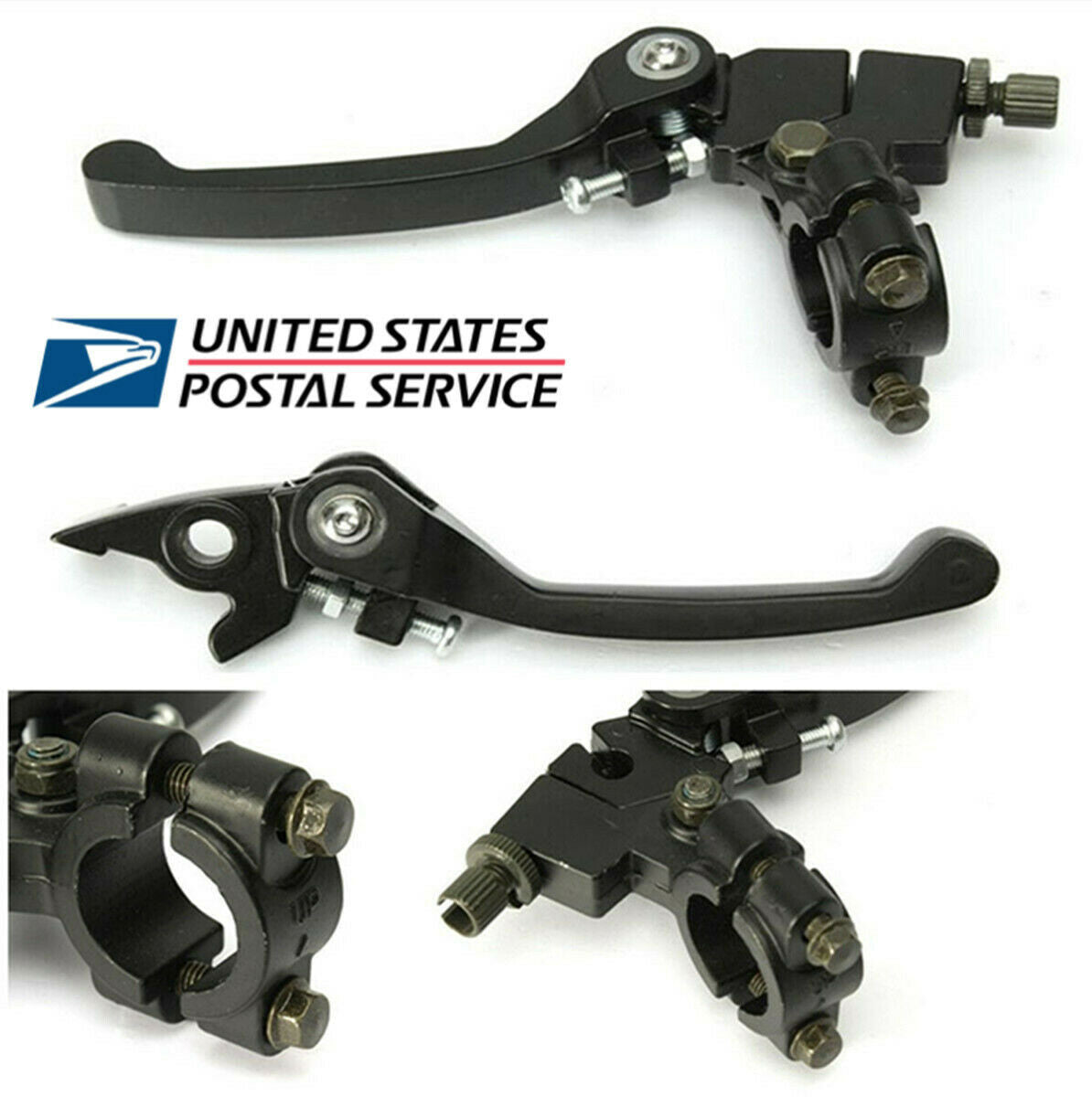 1 Pair 22mm Aluminum Black Folding Clutch Lever & Brake Lever Reduce Breakages
