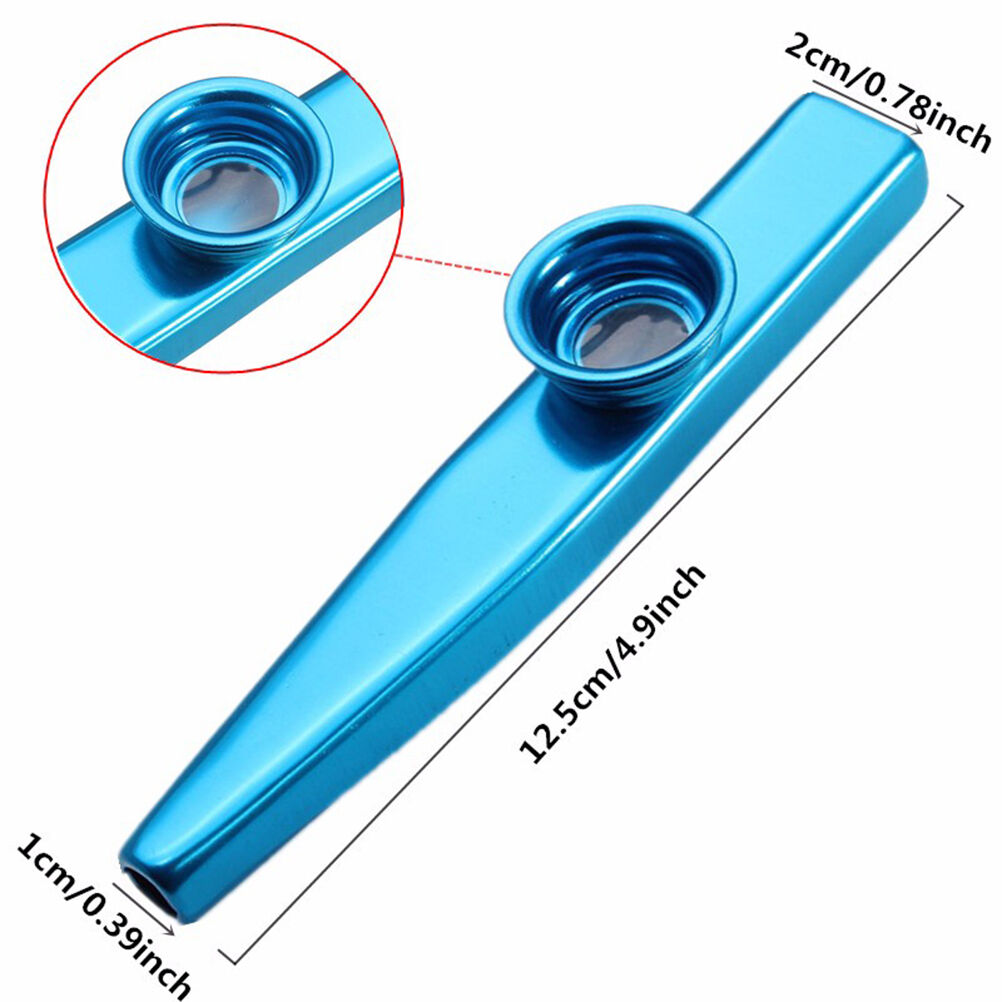 Kazoo Metal with Flute Diaphragm Gift for Kids Music Lovers 6 Colors S-P.l8