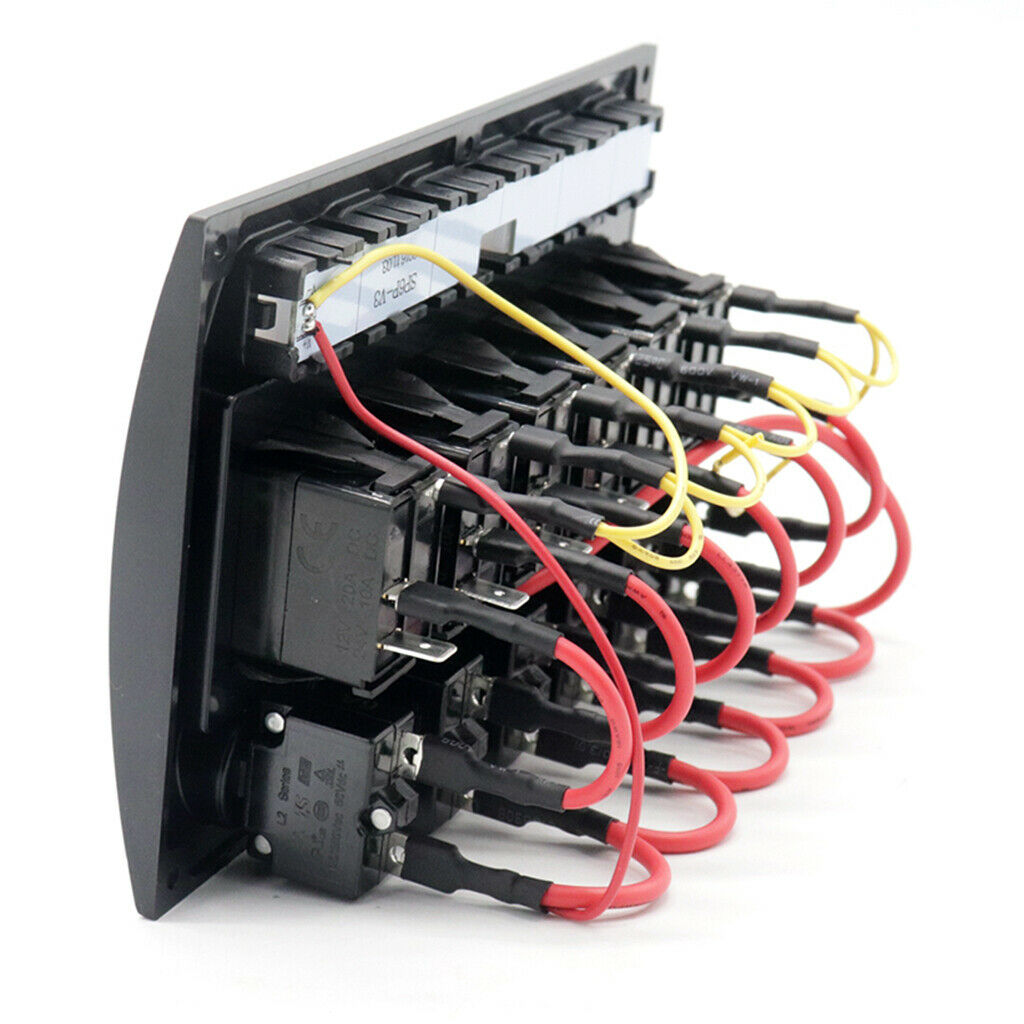 6   Gang   LED   Rocker   Switch   Panel   Circuit   Breakers   for   RV   Car