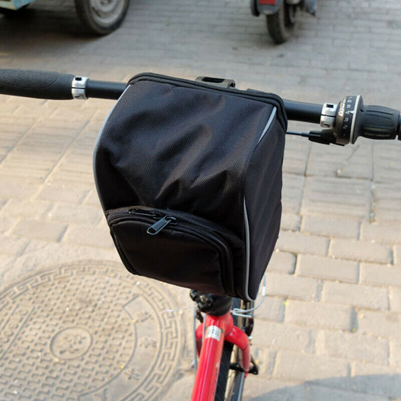 1x Bicycle Electric Scooter Waterproof Storage Front Handlebar Hanging Bag Black